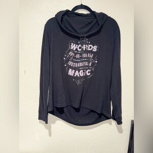 Harry Potter Dumbledore Humble Wisdom black cowl neck XXL pullover